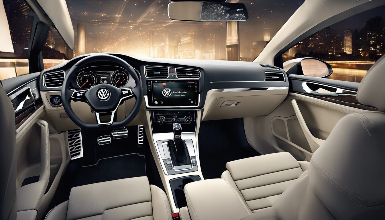 explorez l'intérieur raffiné et élégant de la golf 7 carat, alliant confort exceptionnel et technologie de pointe. laissez-vous séduire par ses matériaux haut de gamme et son design sophistiqué, pour une expérience de conduite inégalée.