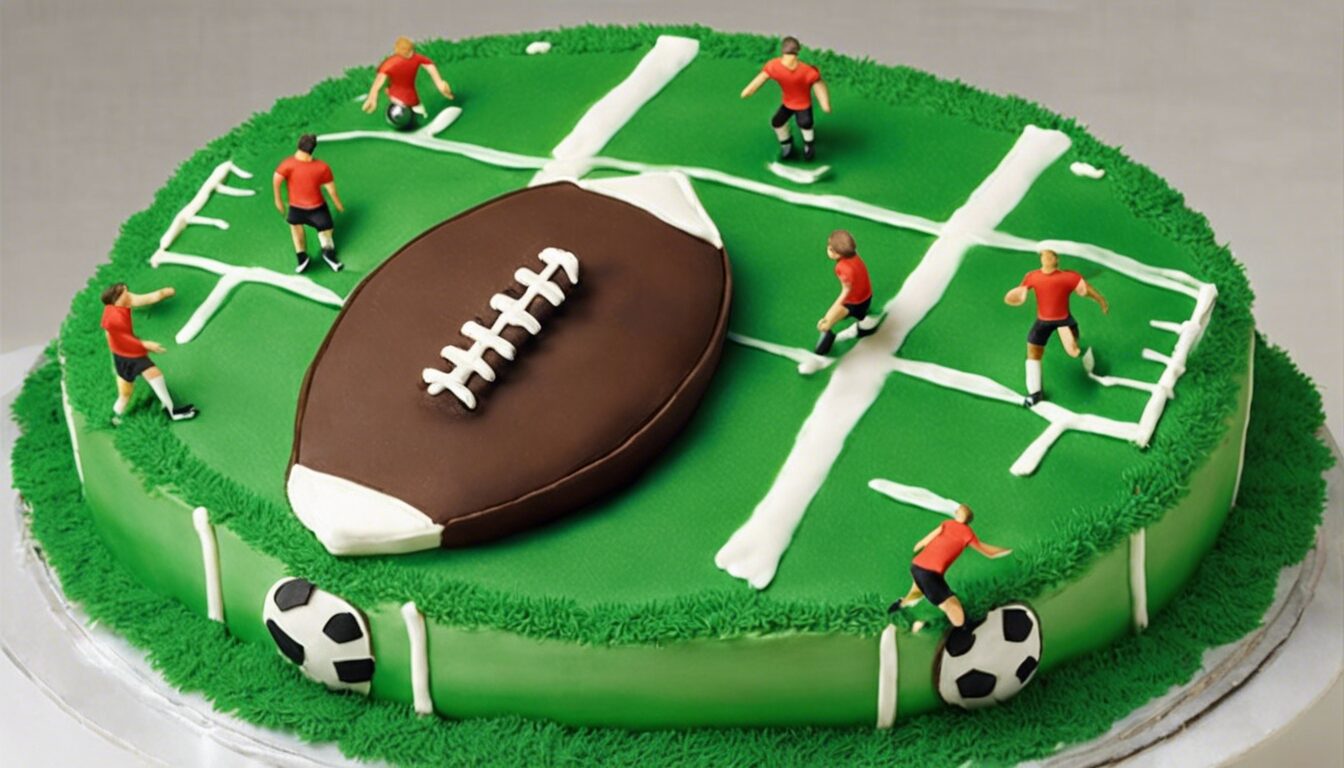 découvrez notre délicieux gâteau sur le thème du football, parfait pour célébrer les anniversaires ou les événements sportifs. avec un design créatif inspiré des terrains de jeu et des ballons, ce gâteau ravira les passionnés de foot et garantira une fête mémorable.