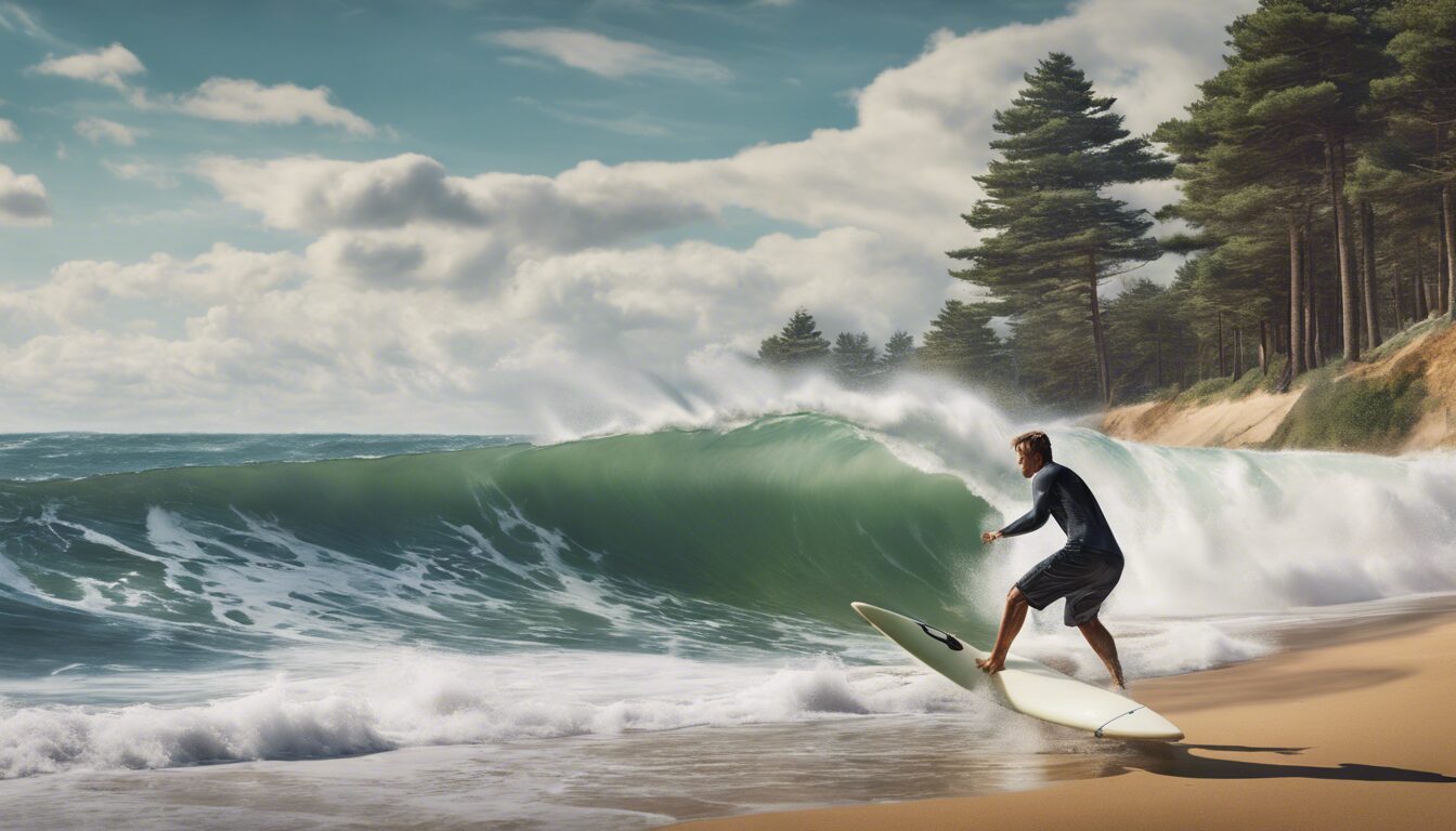 découvrez la vue à couper le souffle surfeur à seignosse, où les vagues et le paysage se rencontrent pour offrir une expérience unique aux amateurs de surf. parfait pour les passionnés de glisse et les amoureux de la nature.
